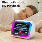 Smart Alarm Clock Bluetooth Speaker Weather Display Night Light Music Stories Player Photo Frame Perfect Gift BT APP TF26Pro