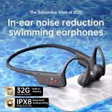 New 2 IN 1 Open-Ear&In-Ear Bone Conduction Wireless Headphones IPX8 Swimming-Grade Waterproof Bluetooth 5.4+32GB MP3 Player HIFI