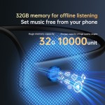 New 2 IN 1 Open-Ear&In-Ear Bone Conduction Wireless Headphones IPX8 Swimming-Grade Waterproof Bluetooth 5.4+32GB MP3 Player HIFI