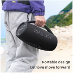 Zealot-S97 80W high power bluetooth speaker portable RGB colorful light waterproof wireless subwoofer 360 stereo surround TWS FM