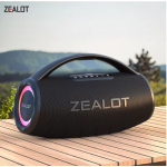 Zealot-S97 80W high power bluetooth speaker portable RGB colorful light waterproof wireless subwoofer 360 stereo surround TWS FM
