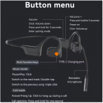 DG09 Bone Conduction Headphone Wireless Bluetooth 5.3 Headset Outdoor Sport Earphones IPX5 Waterproof Hands-free with Microphone