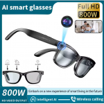 2025 New 8MP Camera Glasses Men Color-Changing AI Smart Bluetooth Glasses Photo Video Recording Waterproof Call Smart Sunglasses