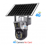 4G / WiFi Solar Camera Dual Lenses Outdoor 8MP 4K Low Power Battery IP Camera PIR Night Vision V380 Pro CCTV Security Protection