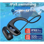 Bone Conduction Headphone Swimming Waterproof Bluetooth IPx8 Wireless Sports Earphone with 32GB storage for all kinds of smartph