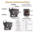 4G Car Video Surveillance 1 To 1 Outdoor Security Protection For Construction Machinery Trucks Excavators Voice Intercom Alarm